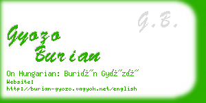 gyozo burian business card